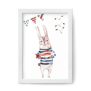 plakat królik wędkarz