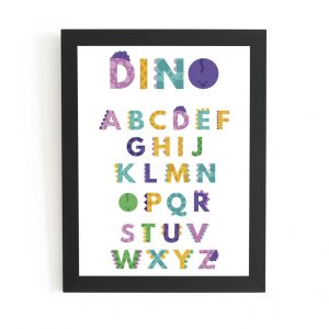 plakat alfabet dino