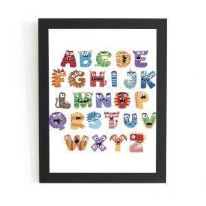 plakat alfabet monster