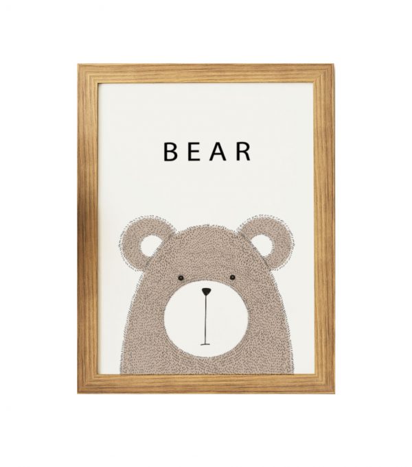 Plakat dla dziecka - niedźwiedź