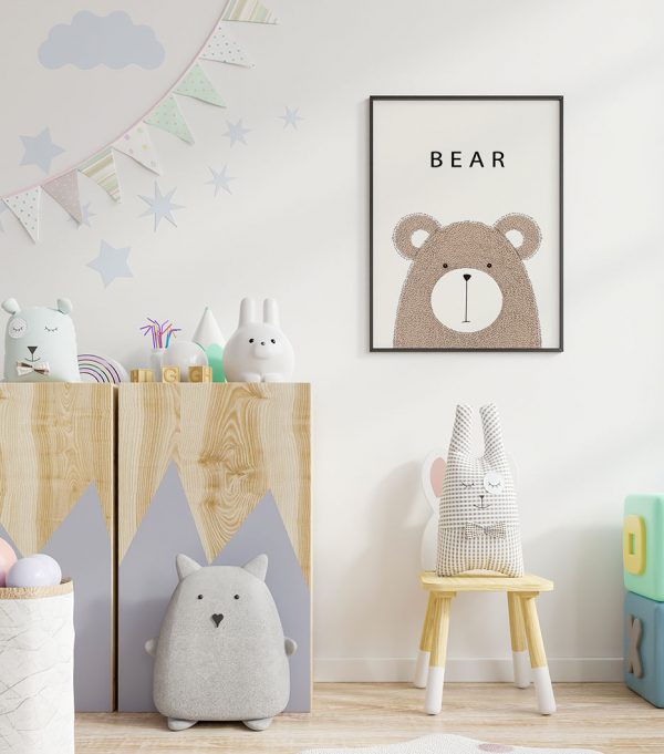 plakat niedźwiedź