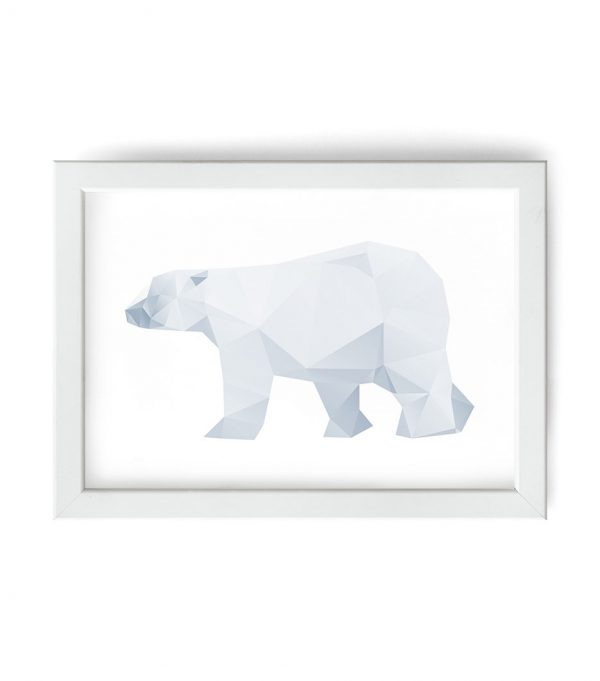 plakat geometric bear