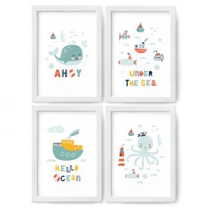 Zestaw plakatów dla dziecka - hello ocean No. 1