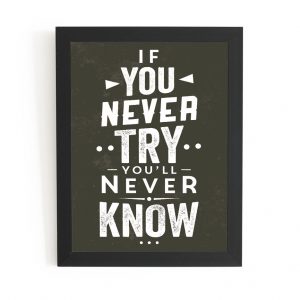 plakat if you never try you'll never know