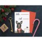 Kartka na Boże Narodzenie - Pies i bałwanek