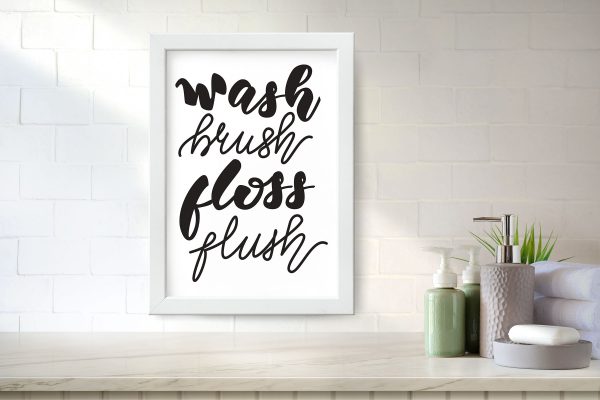 Plakat do łazienki - Wash brush