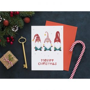 Kartka na Boże Narodzenie - Krasnale