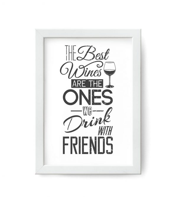 Plakat - wine friends