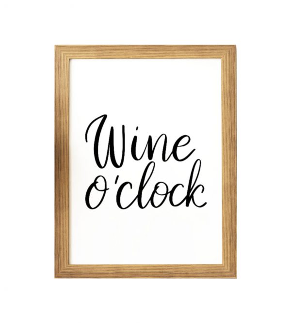 Plakat - wine o'clock