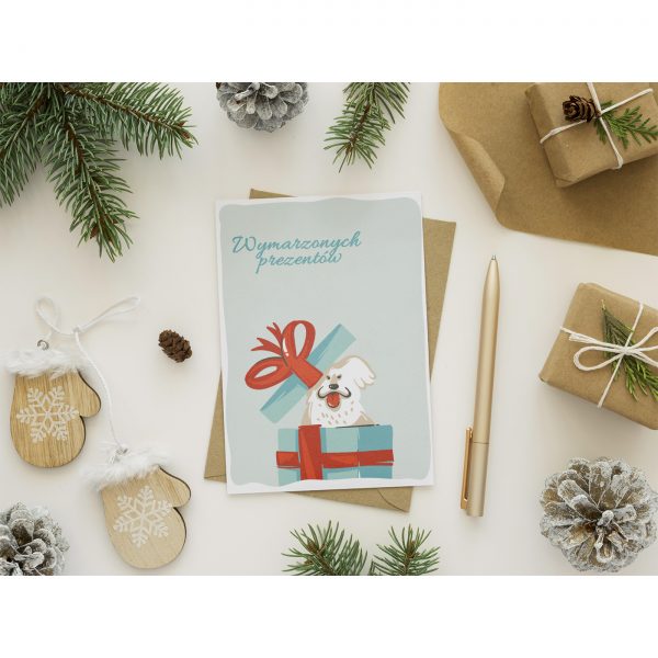 Kartka na Boże Narodzenie - Wymarzonych prezentów
