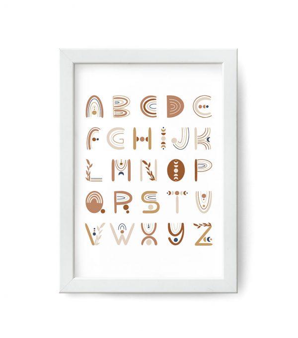 Plakat - alfabet boho pion