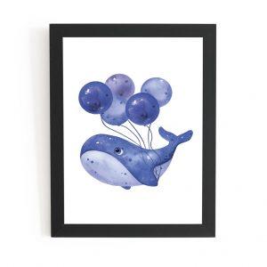 Plakat - watercolor whale