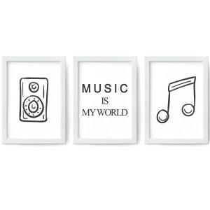 Zestaw plakatów - music is my world