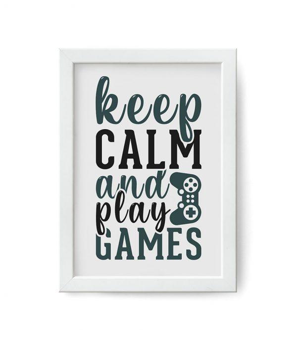 Plakat - keep calm and play
