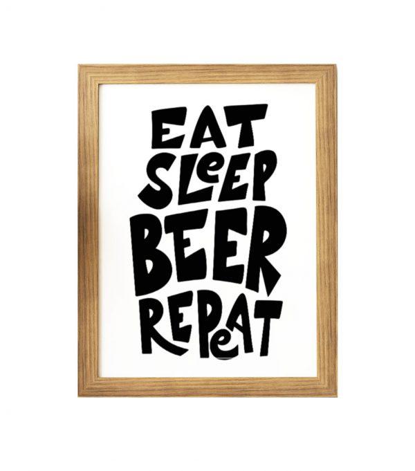 Plakat - eat sleep beer repeat