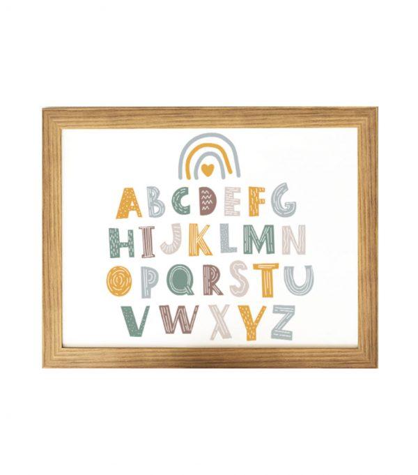 Plakat - alfabet kolorowy boho